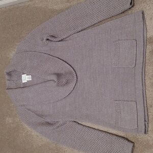 Andrea Jovine taupe cowl neck sweater
